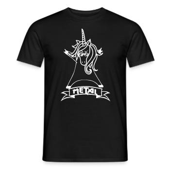Licorne Métal - Licorne - Métal - Musique - T-shirt homme - noir - Devant - AI Model Male 178 light (178cm)
