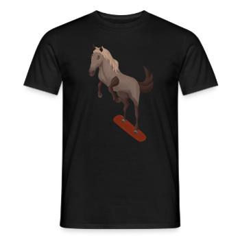 Snowboard horse snowboarding horse fun gift - Men's T-Shirt - black - Front - AI Model Male 178 light (178cm)