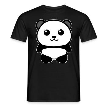 Panda - Männer T-Shirt - Schwarz - Vorne - AI Model Male 178 light (178cm)