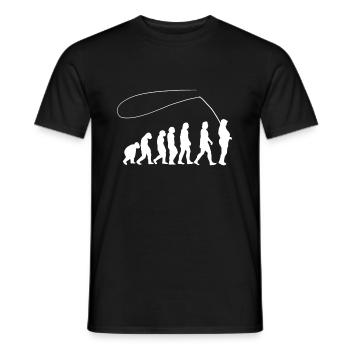 Fly fishing fishing fish angler fishing gift - Men's T-Shirt - black - Front - AI Model Male 178 light (178cm)
