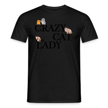 Dame chat fou - T-shirt homme - noir - Devant - AI Model Male 178 light (178cm)