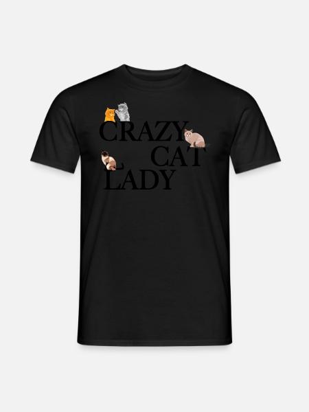 Dame chat fou - T-shirt homme - noir