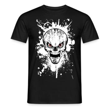 skull grunge style 02 - Männer T-Shirt - Schwarz - Vorne - AI Model Male 178 light (178cm)