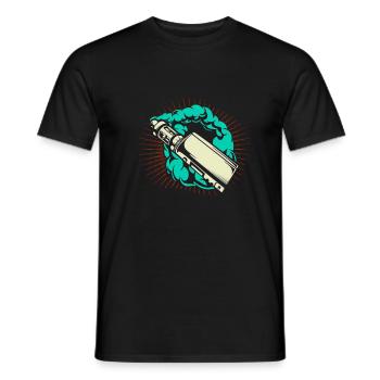 vape - Heren T-shirt - zwart - Voor - AI Model Male 178 light (178cm)