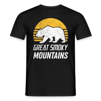 Ours du Tennessee, parc national des Great Smoky Mountains - T-shirt homme - noir - Devant - AI Model Male 178 light (178cm)