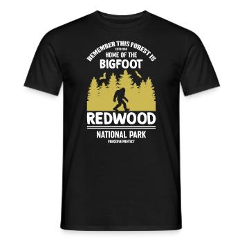 Parc National De Redwood Forest Home De La Bigfoot S - T-shirt homme - noir - Devant - AI Model Male 178 light (178cm)