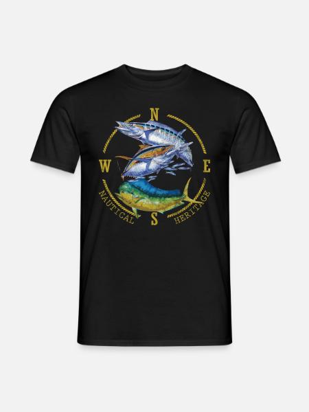 Mahi Mahi Tuna Kingfish Nautical Fishing - T-shirt homme - noir