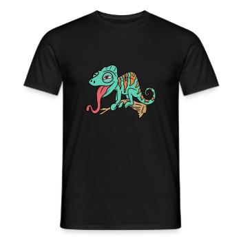 cooles chameleon - T-shirt homme - noir - Devant - AI Model Male 178 light (178cm)