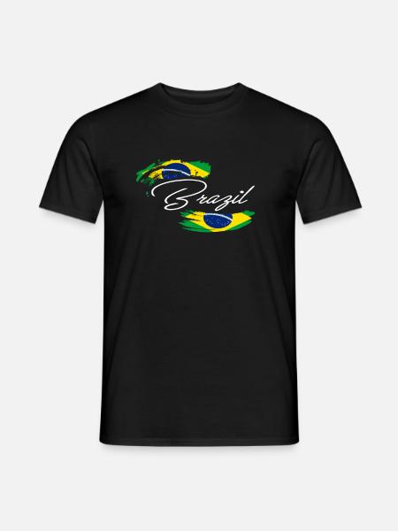 brésil drapeau - T-shirt homme - noir