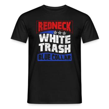 Redneck Trailer Park Gift I Caravan - Men's T-Shirt - black - Front - AI Model Male 178 light (178cm)