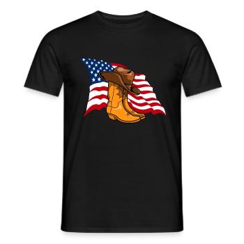 Line Dancing Gift I Country Line Dance - Men's T-Shirt - black - Front - AI Model Male 178 light (178cm)