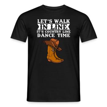 Line Dancing Gift I Country Line Dance - Men's T-Shirt - black - Front - AI Model Male 178 light (178cm)