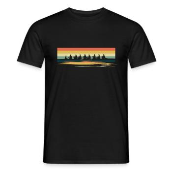 Cadeau d'aviron rameur rétro je huitième aviron - T-shirt homme - noir - Devant - AI Model Male 178 light (178cm)