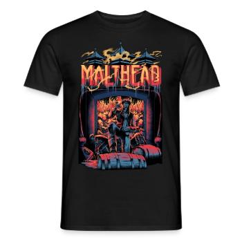 Malthead Whiskey Fan Shirt - Whiskey Turntable - Men's T-Shirt - black - Front - AI Model Male 178 light (178cm)