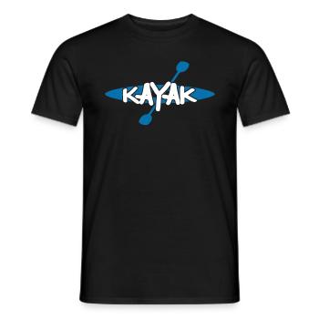 Kayak water sports gift I canoe kayak kayaker - Men's T-Shirt - black - Front - AI Model Male 178 light (178cm)
