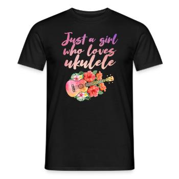 Uke Guitar Gift I Guitariste Ukulele Hawaï - T-shirt homme - noir - Devant - AI Model Male 178 light (178cm)