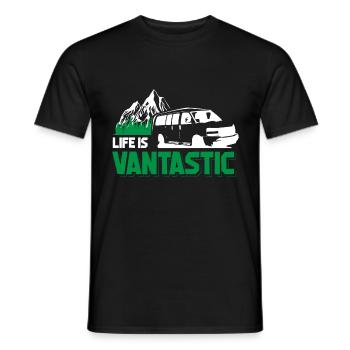 Caravane camping car cadeau je camping caravane - T-shirt homme - noir - Devant - AI Model Male 178 light (178cm)