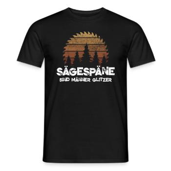 Sägespäne sind Männer Glitzer Schreiner Tischler - Männer T-Shirt - Schwarz - Vorne - AI Model Male 178 light (178cm)