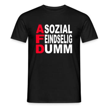 asozial feindselig dumm - Männer T-Shirt - Schwarz - Vorne - AI Model Male 178 light (178cm)