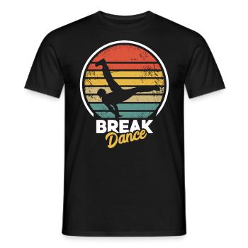 Retro breakdance bboying gift i breakdancing - Men's T-Shirt - black - Front - AI Model Male 178 light (178cm)