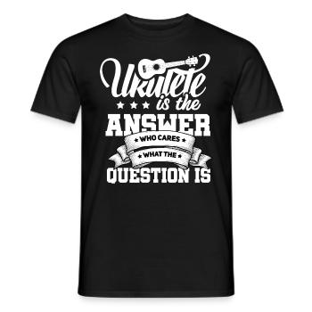 Uke Guitar Gift I Guitarist Ukulele - T-shirt homme - noir - Devant - AI Model Male 178 light (178cm)