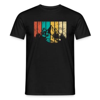 Retro kayak sport gift I canoe kayak kayaker - Men's T-Shirt - black - Front - AI Model Male 178 light (178cm)
