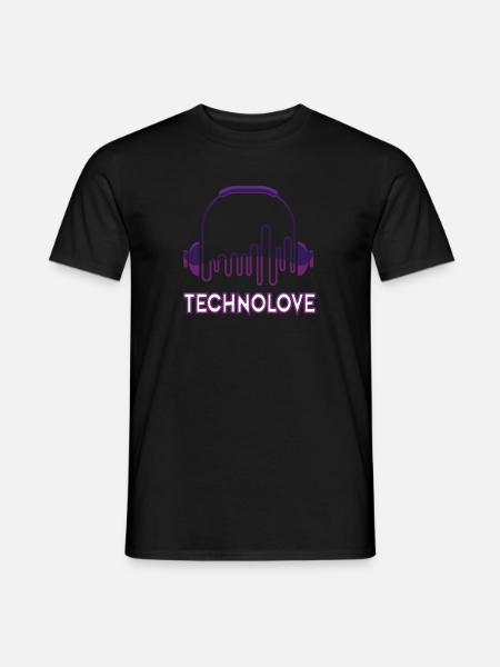 techno love 3 - Men's T-Shirt - black