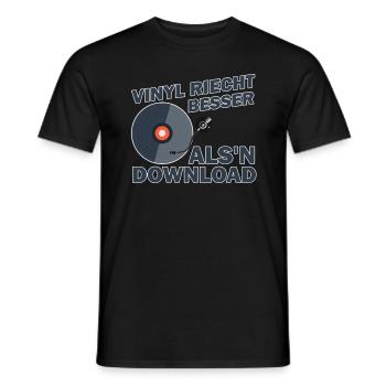 Vinyl Schallplatte Geschenk I Plattensammler - Männer T-Shirt - Schwarz - Vorne - AI Model Male 178 light (178cm)