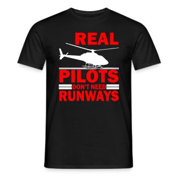 Helicopter Pilot Gift I Helicopter Helicopter - Men's T-Shirt - black - Front - AI Model Male 178 light (178cm)