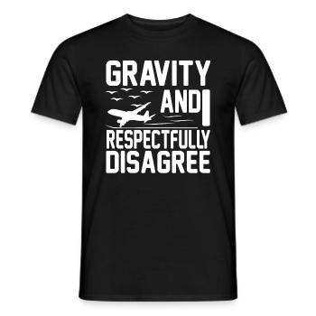 Airplane pilot gift I aviation aviator - Men's T-Shirt - black - Front - AI Model Male 178 light (178cm)