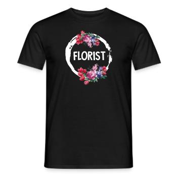 Fleuriste Jardinier Cadeau I Fleuriste Fleuriste - T-shirt homme - noir - Devant - AI Model Male 178 light (178cm)