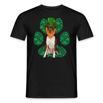 Leprechaun Jouet Fox Terrier St Patricks Day Shamroc - T-shirt homme - noir - Devant - AI Model Male 178 light (178cm)