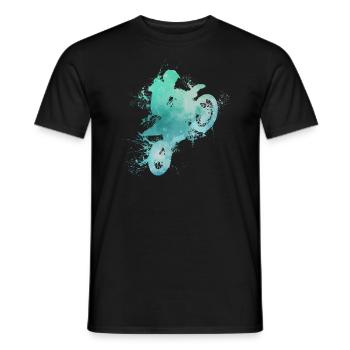 Dirt bike supercross gift I biker MX motocross - Men's T-Shirt - black - Front - AI Model Male 178 light (178cm)