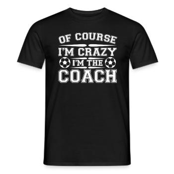 Cadeau d'entraîneur de football I entraîneur de jeunes footballeurs - T-shirt homme - noir - Devant - AI Model Male 178 light (178cm)