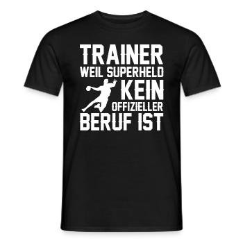 Handball Trainer I Handballer Jugendtrainer - Männer T-Shirt - Schwarz - Vorne - AI Model Male 178 light (178cm)