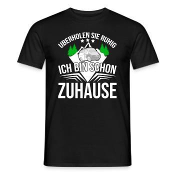 Camper Bus Van Geschenk I Caravan Camping - Männer T-Shirt - Schwarz - Vorne - AI Model Male 178 light (178cm)