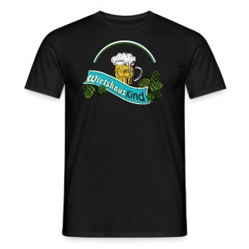 Wirtshauskind Biermotiv - Bier Bayern Tradition - Männer T-Shirt - Schwarz - Vorne - AI Model Male 178 light (178cm)