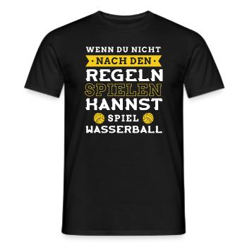 Wasserball - Männer T-Shirt - Schwarz - Vorne - AI Model Male 178 light (178cm)