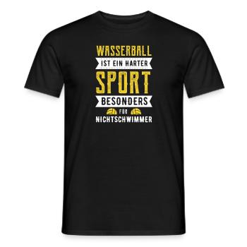 Wasserball - Männer T-Shirt - Schwarz - Vorne - AI Model Male 178 light (178cm)