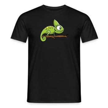 chameleon - Men's T-Shirt - black - Front - AI Model Male 178 light (178cm)