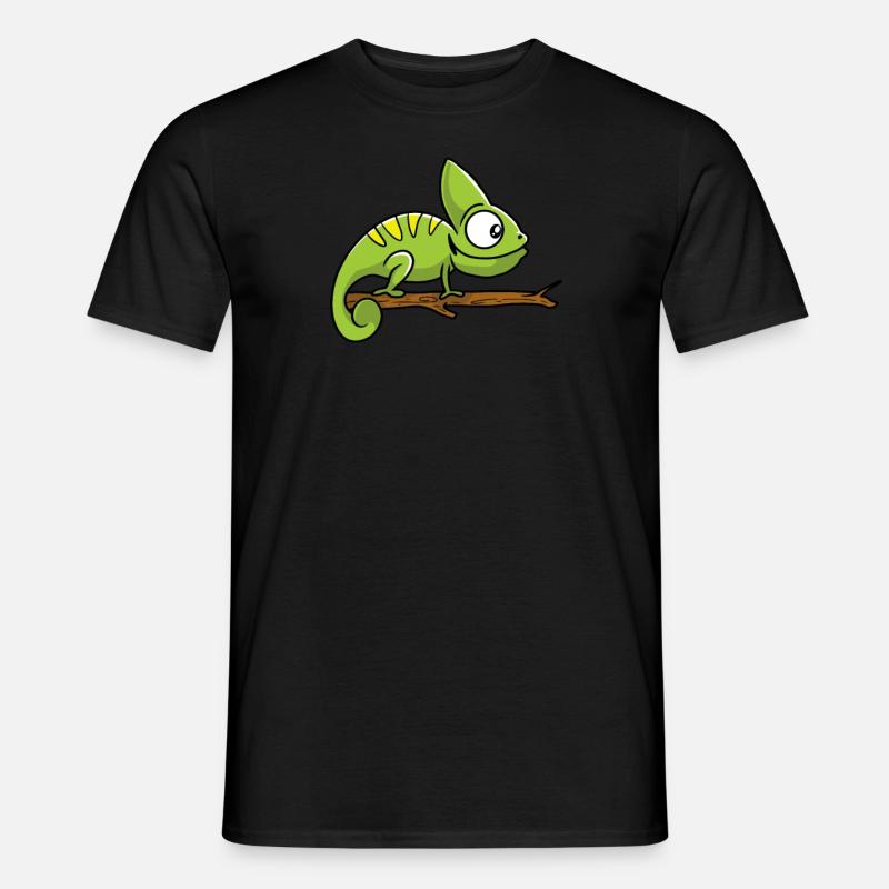 Chamäleon - Männer T-Shirt - Schwarz