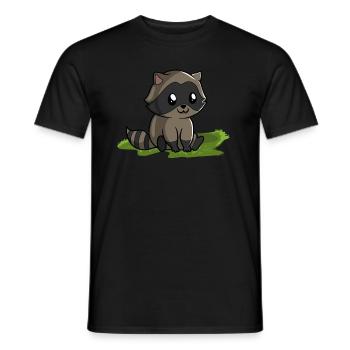 Raton laveur - T-shirt homme - noir - Devant - AI Model Male 178 light (178cm)