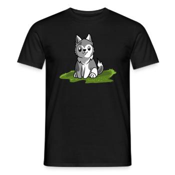 Wolf - Men's T-Shirt - black - Front - AI Model Male 178 light (178cm)