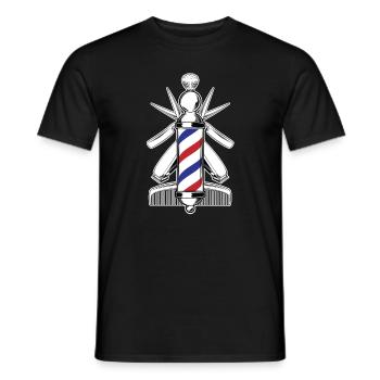 Barber Barbershop Barbier Bart - Männer T-Shirt - Schwarz - Vorne - AI Model Male 178 light (178cm)