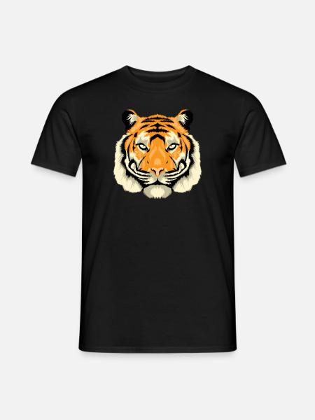 tigre - T-shirt homme - noir
