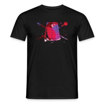 Sewing sewing machine needlework sewer tailor - Men's T-Shirt - black - Front - AI Model Male 178 light (178cm)