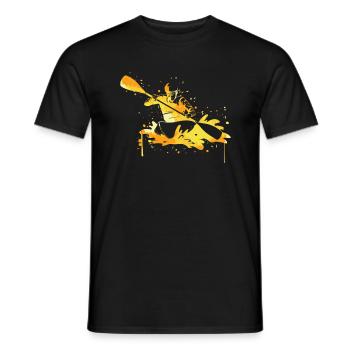 Kayak Kayak Kayaker - Men's T-Shirt - black - Front - AI Model Male 178 light (178cm)