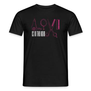 Coiffeur coiffeur coiffeur - T-shirt homme - noir - Devant - AI Model Male 178 light (178cm)