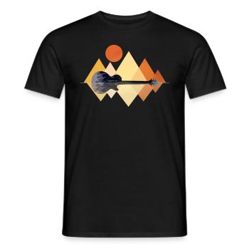 Guitariste guitare électrique - T-shirt homme - noir - Devant - AI Model Male 178 light (178cm)