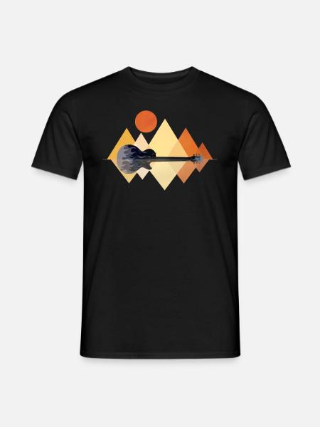 Guitar electric guitar guitarist - Men's T-Shirt - black